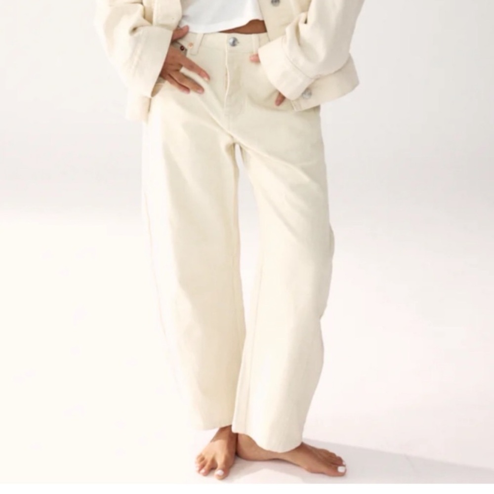 PARKE Cream Horseshoe Jeans, Size 25, Excellent Condition